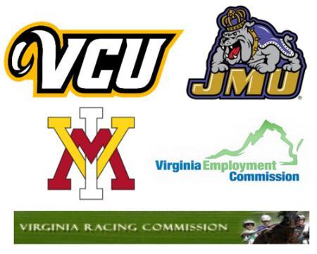 Logotipos de VCU, JMU, WM, VEC, VRC