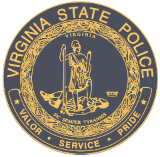 Policía Estatal de Virginia: oro sobre negro